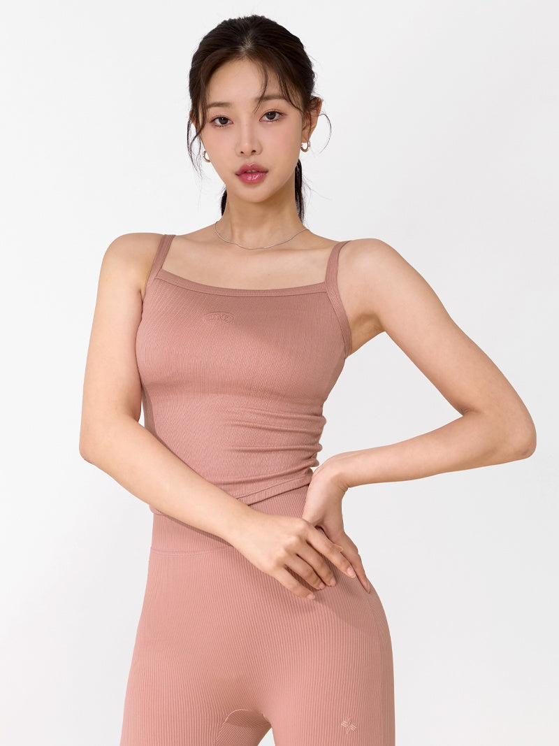 XTFBR01H2 リブ ストレッチ パッド付き キャミソール