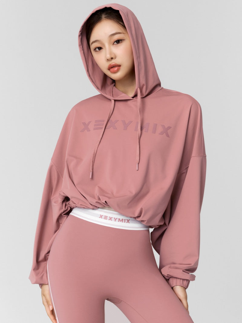 XTFHD50J3 ハイテンション ルーズフィット クロップド丈 パーカー (単品)