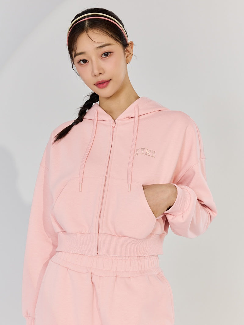 裏起毛】XTFHJ01H4 ウォームコットン クロップド丈 ジップアップ