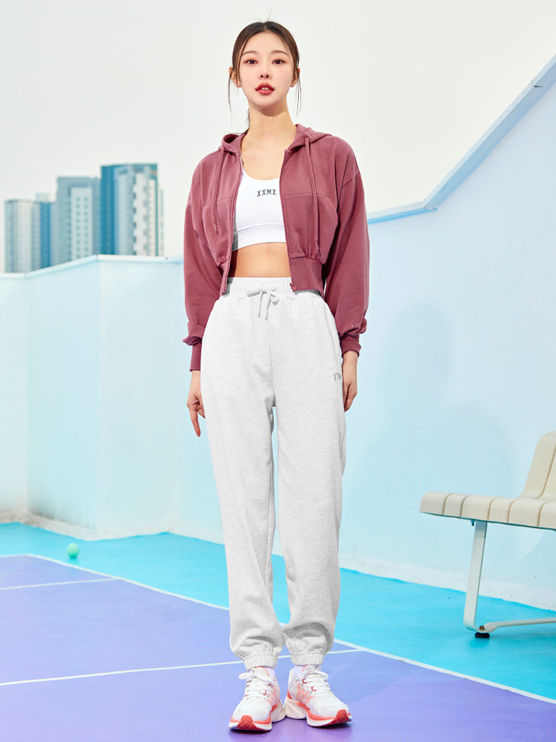 XTFHJ01J1 スムースタッチ クロップド丈 パーカー ジップアップ