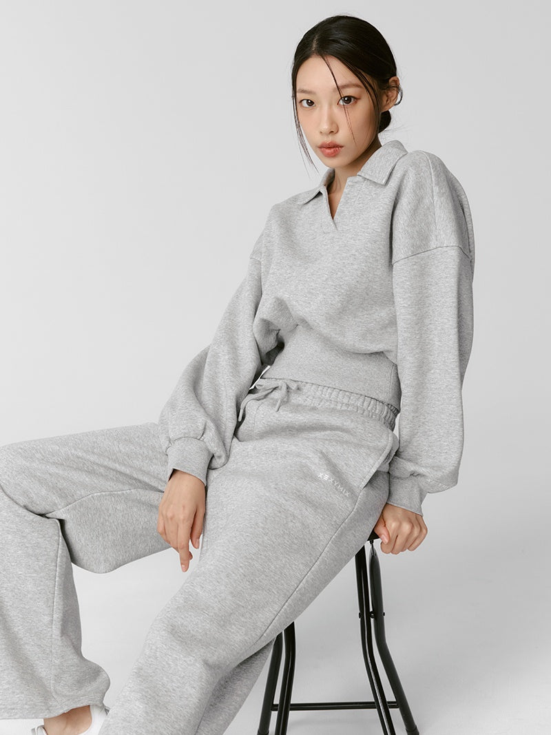 【NEW COLOR】XTFTP11J3 裏起毛 コットン混 ワイドパンツ (単品)