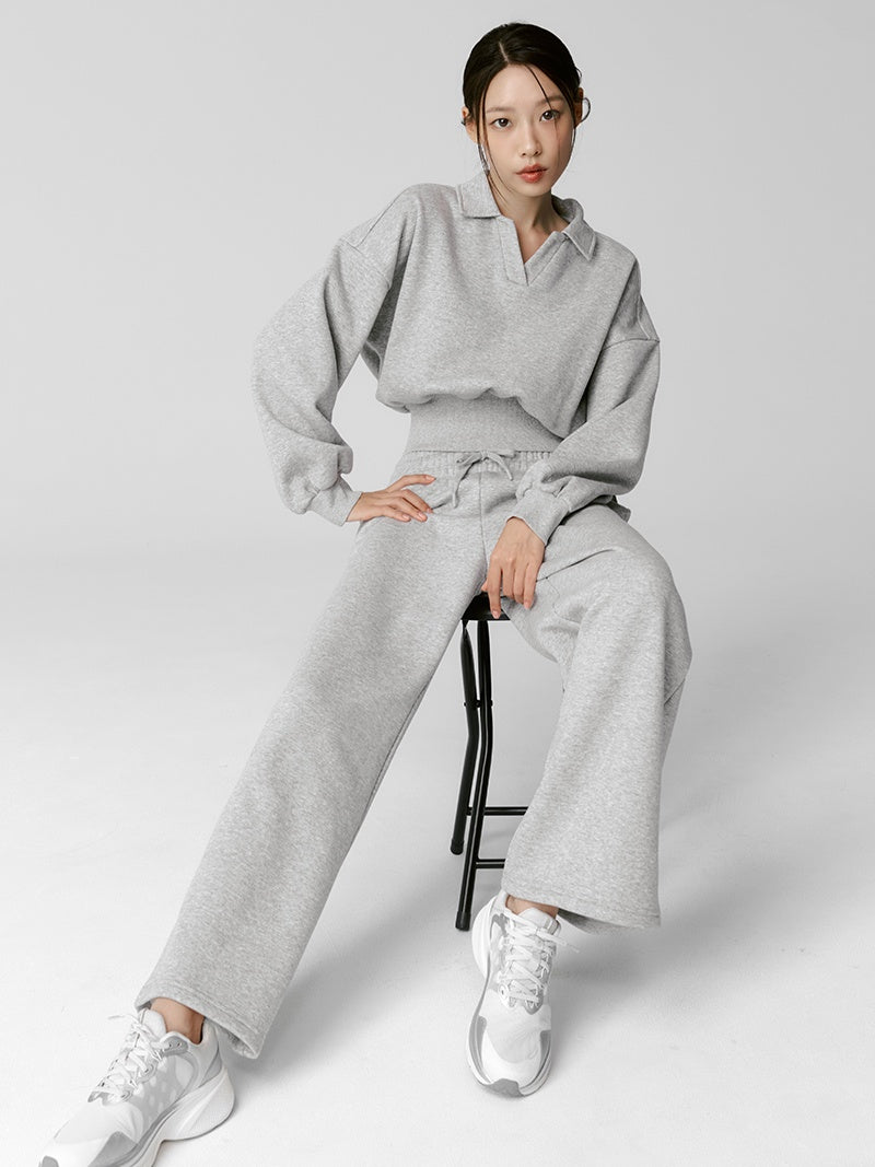 【NEW COLOR】XTFTP11J3 裏起毛 コットン混 ワイドパンツ (単品)