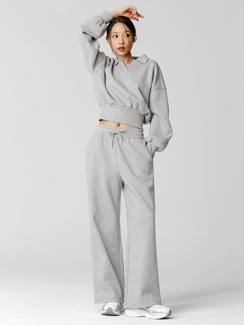 【NEW COLOR】XTFTP11J3 裏起毛 コットン混 ワイドパンツ (単品)