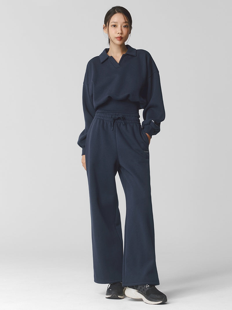 【NEW COLOR】XTFTP11J3 裏起毛 コットン混 ワイドパンツ (単品)