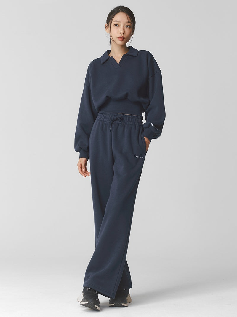 【NEW COLOR】XTFTP11J3 裏起毛 コットン混 ワイドパンツ (単品)