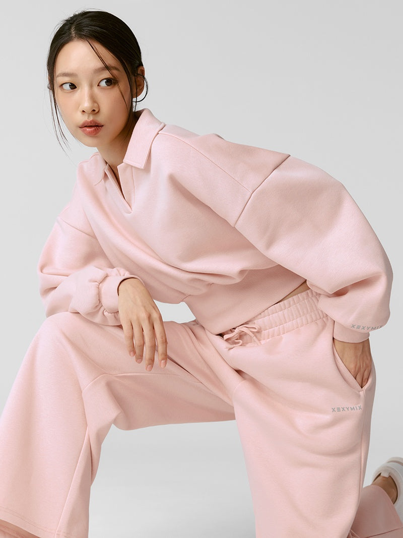 【NEW COLOR】XTFTP11J3 裏起毛 コットン混 ワイドパンツ (単品)