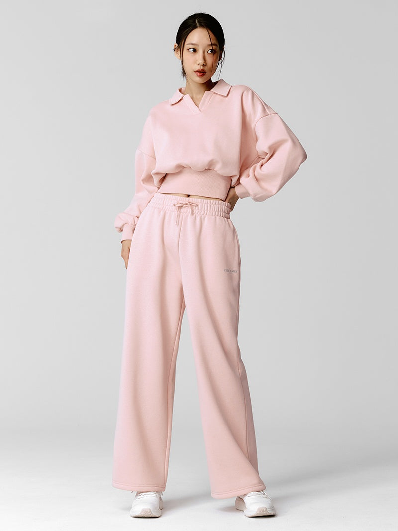 【NEW COLOR】XTFTP11J3 裏起毛 コットン混 ワイドパンツ (単品)