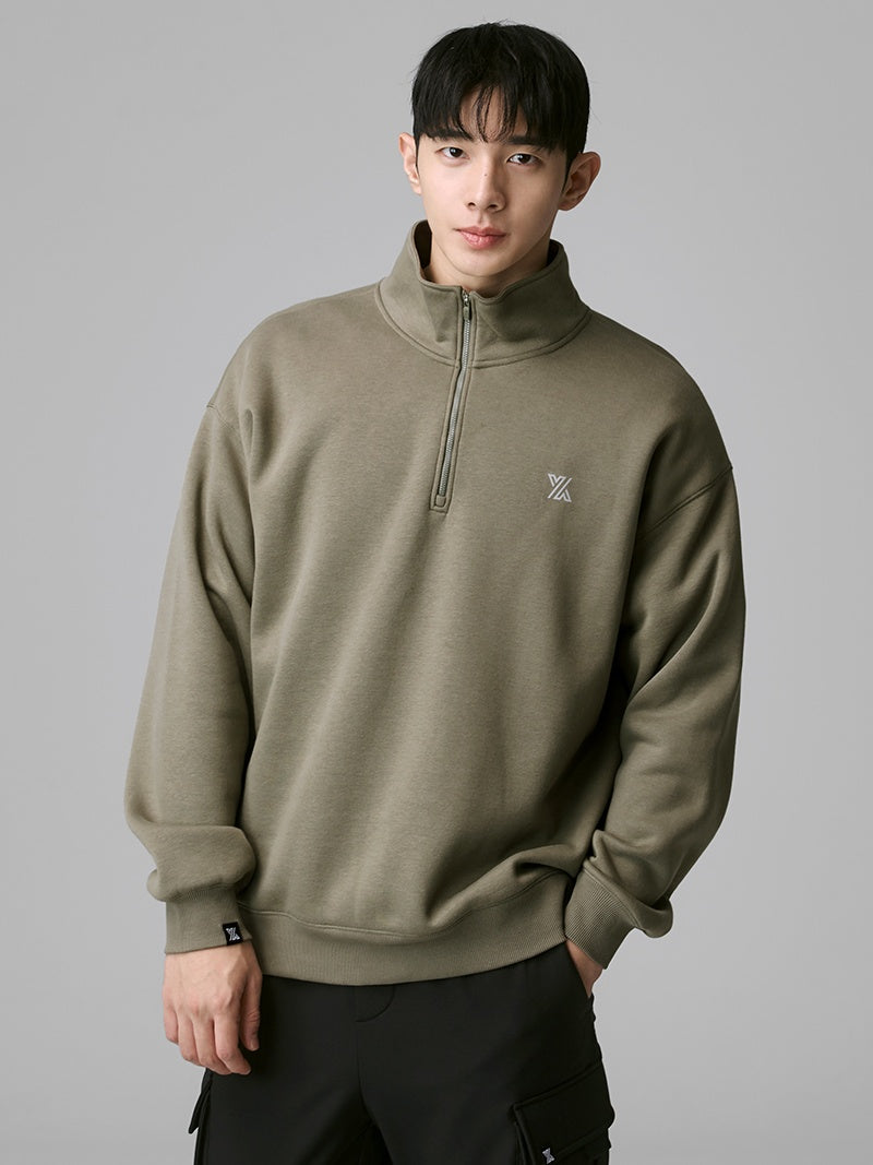 XEXYMENS XTMHZ10J3 裏起毛 エッセンシャル シグネチャー ハーフジップ