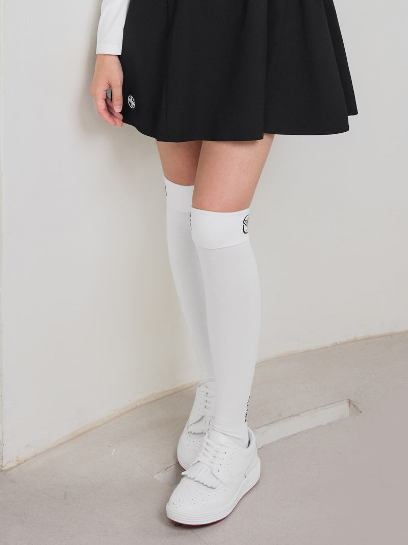 滑り止め付き 折り返し ニーハイソックス