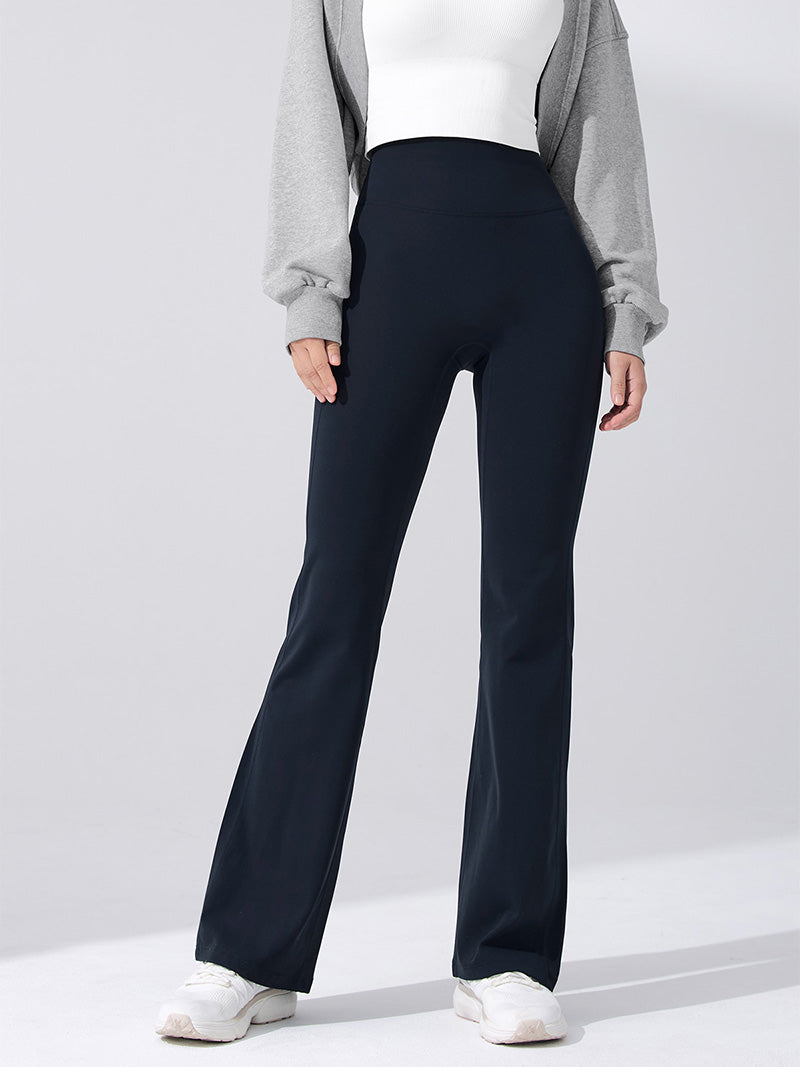 【裏起毛】BLACK LABEL シグネチャー パワーライズ フレアレギンス ショート丈&ロング丈