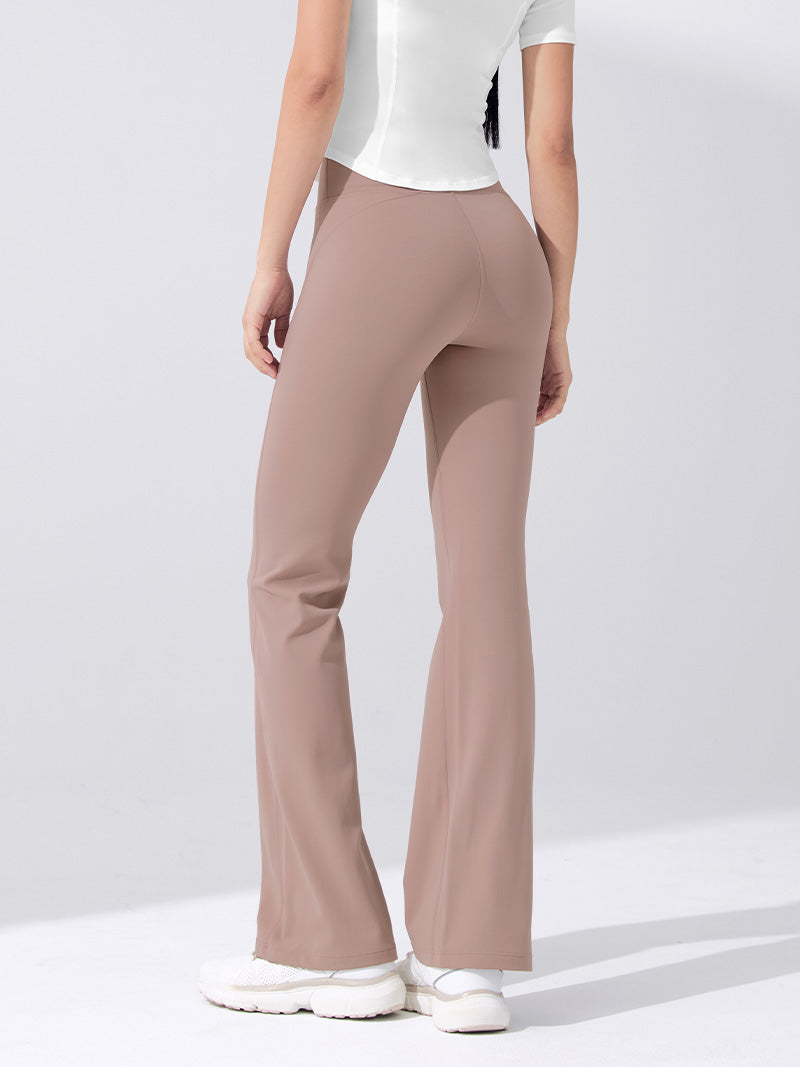 【裏起毛】BLACK LABEL シグネチャー パワーライズ フレアレギンス ショート丈&ロング丈