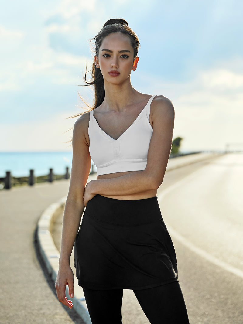 WP9228H BLACK LABEL シグネチャーライフ フレアスカート付きレギンス