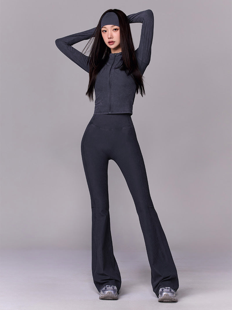 ウォッシュド リブ フィット ジップアップ (単品)