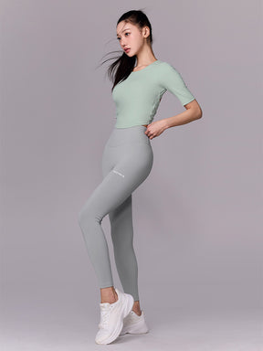 BLACK LABEL シグネチャー パワーライズ 背中開き 5分袖 ブラトップ