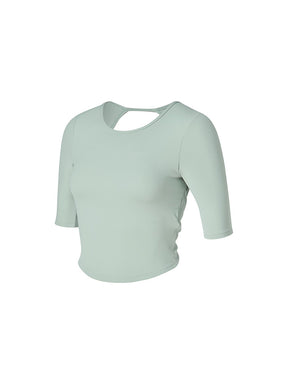 BLACK LABEL シグネチャー パワーライズ 背中開き 5分袖 ブラトップ