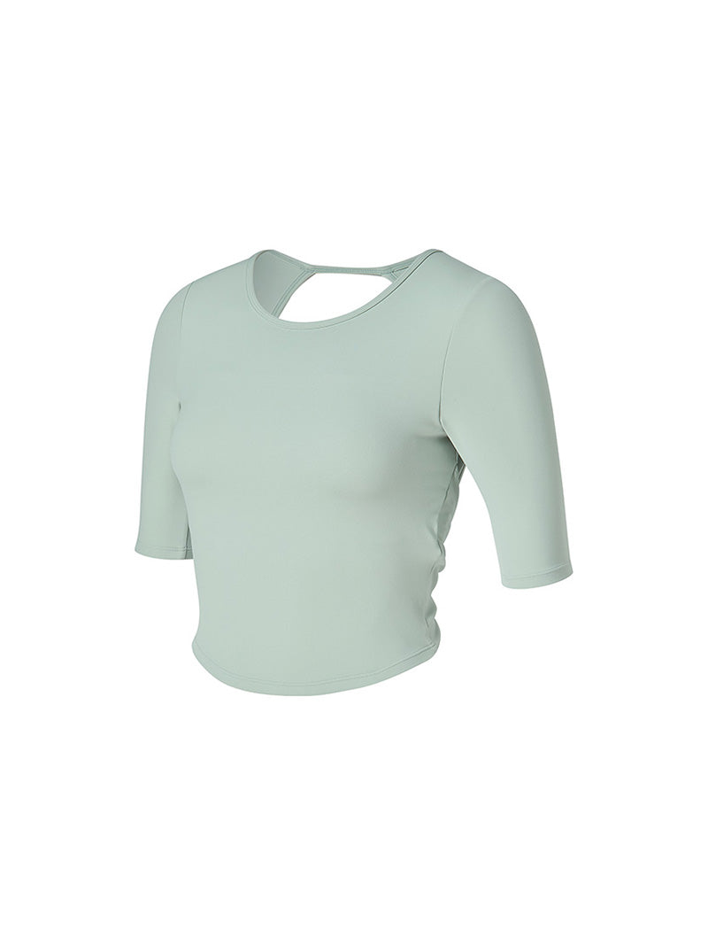 BLACK LABEL シグネチャー パワーライズ 背中開き 5分袖 ブラトップ