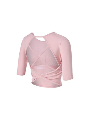 BLACK LABEL シグネチャー パワーライズ 背中開き 5分袖 ブラトップ