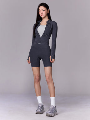 ウォッシュド リブ レギンス 3.5分丈 (単品)