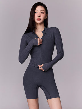 ウォッシュド リブ レギンス 3.5分丈 (単品)