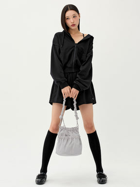 シャーリングストラップ バケットバッグ