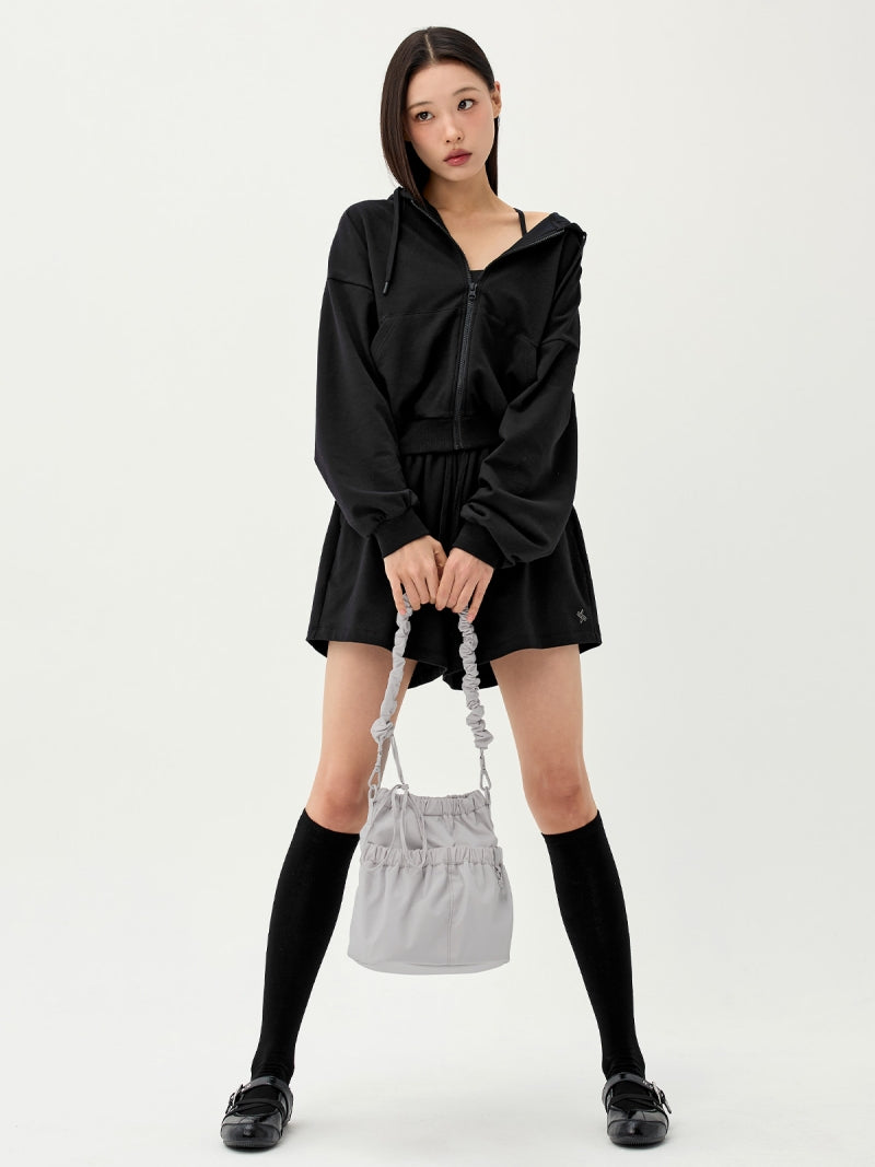 シャーリングストラップ バケットバッグ