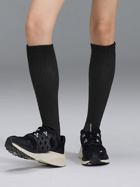 ツイスト リブ ニーソックス