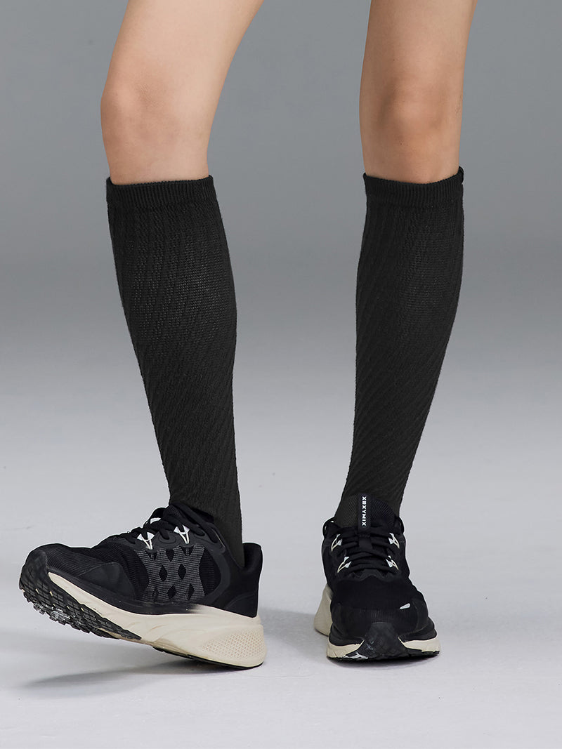 ツイスト リブ ニーソックス