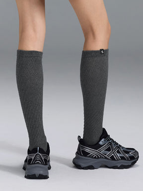 ツイスト リブ ニーソックス