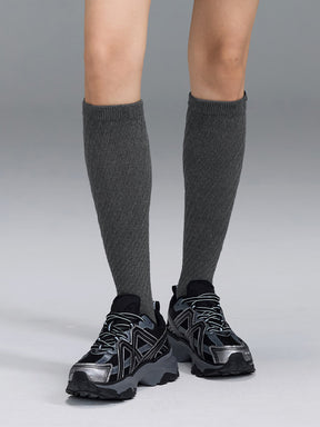 ツイスト リブ ニーソックス