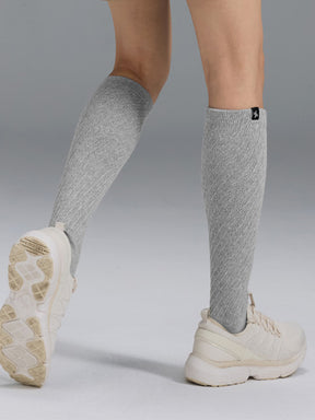 ツイスト リブ ニーソックス