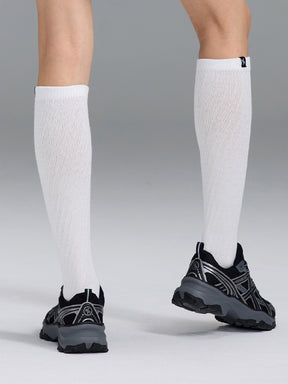 ツイスト リブ ニーソックス