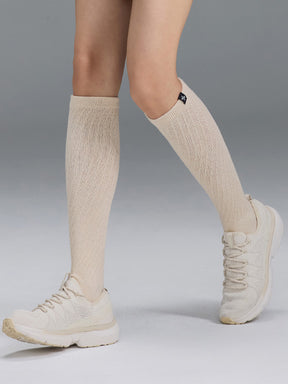 ツイスト リブ ニーソックス