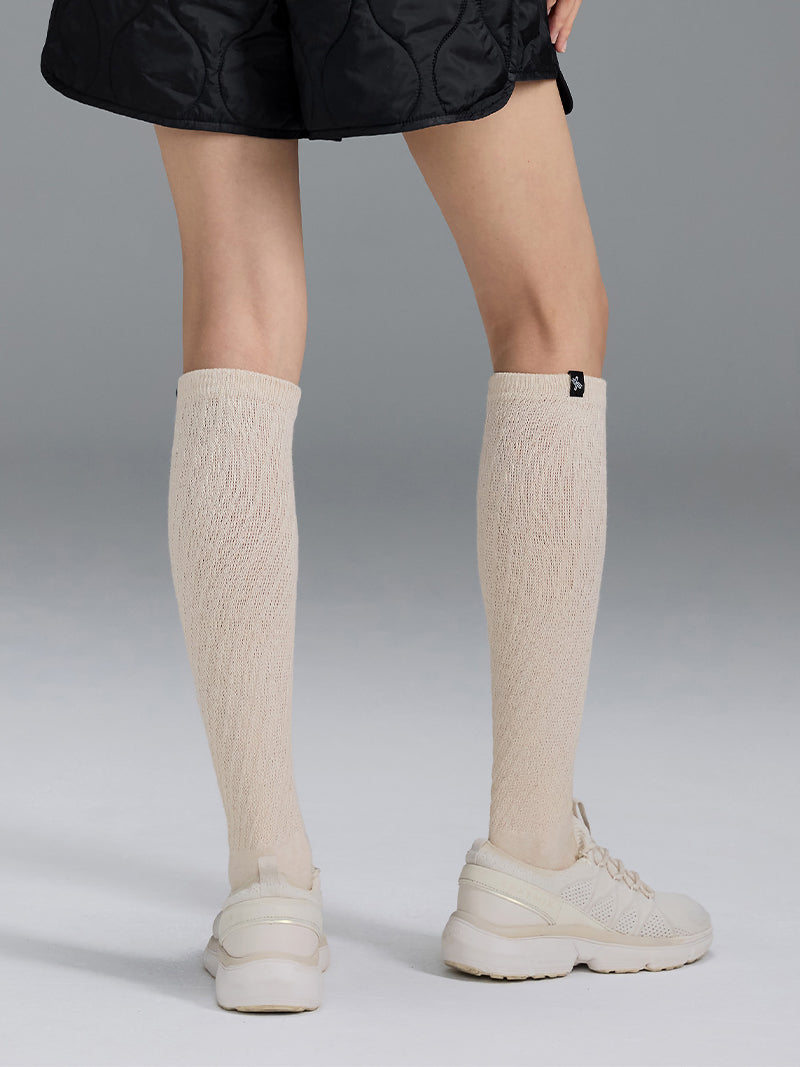 ツイスト リブ ニーソックス