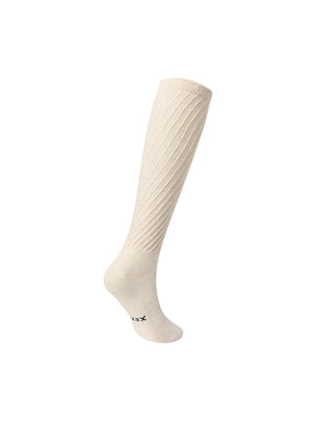 ツイスト リブ ニーソックス