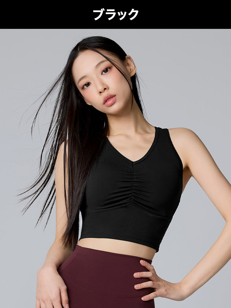 【スターターセット】シャーリング入り ブラトップ & 4.5分丈 レギンス