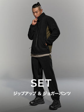 【SET】メンズ コンフォートフリース ジップアップ & ジョガーパンツ