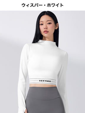 【おすすめセット】ロゴ入りバンド モックネック 長袖 & BLACK LABEL シグネチャー 裏起毛 フレアレギンス