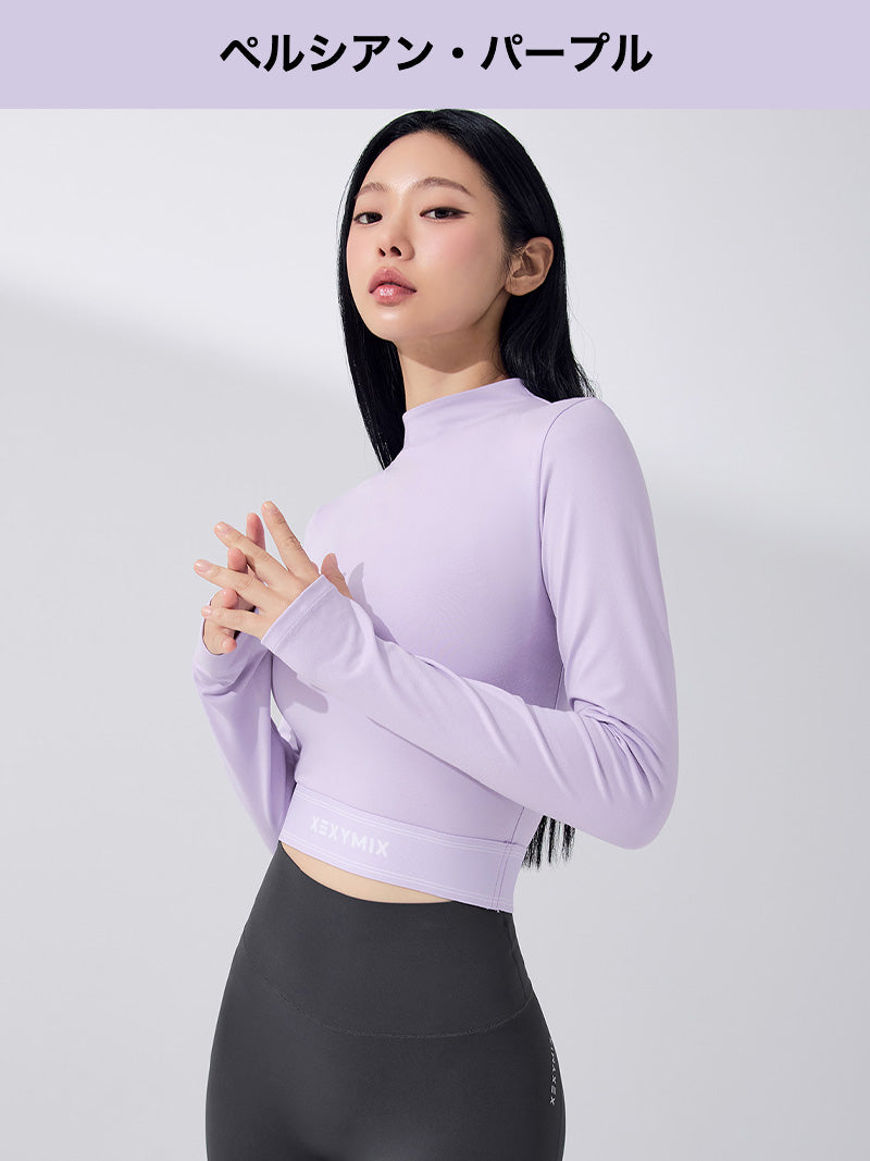 【おすすめセット】ロゴ入りバンド モックネック 長袖 & BLACK LABEL シグネチャー 裏起毛 フレアレギンス