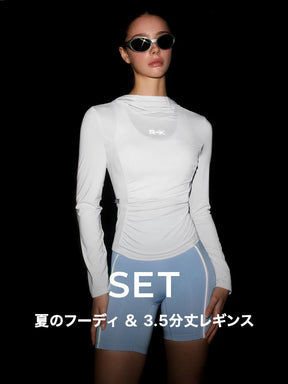 【RUNNING SET】RX エアブリーズ フーディ & パイピング レギンス 3.5分