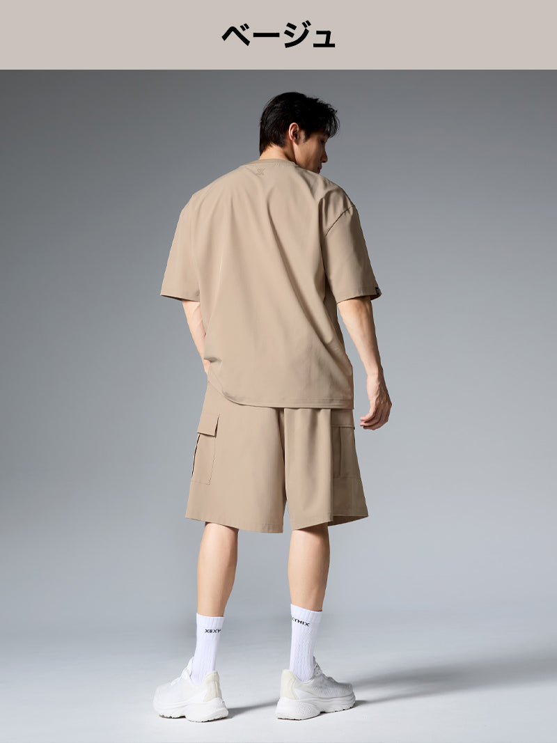 【MENS SET】クールリスト 接触冷感・UVカット 半袖 & ショートパンツ