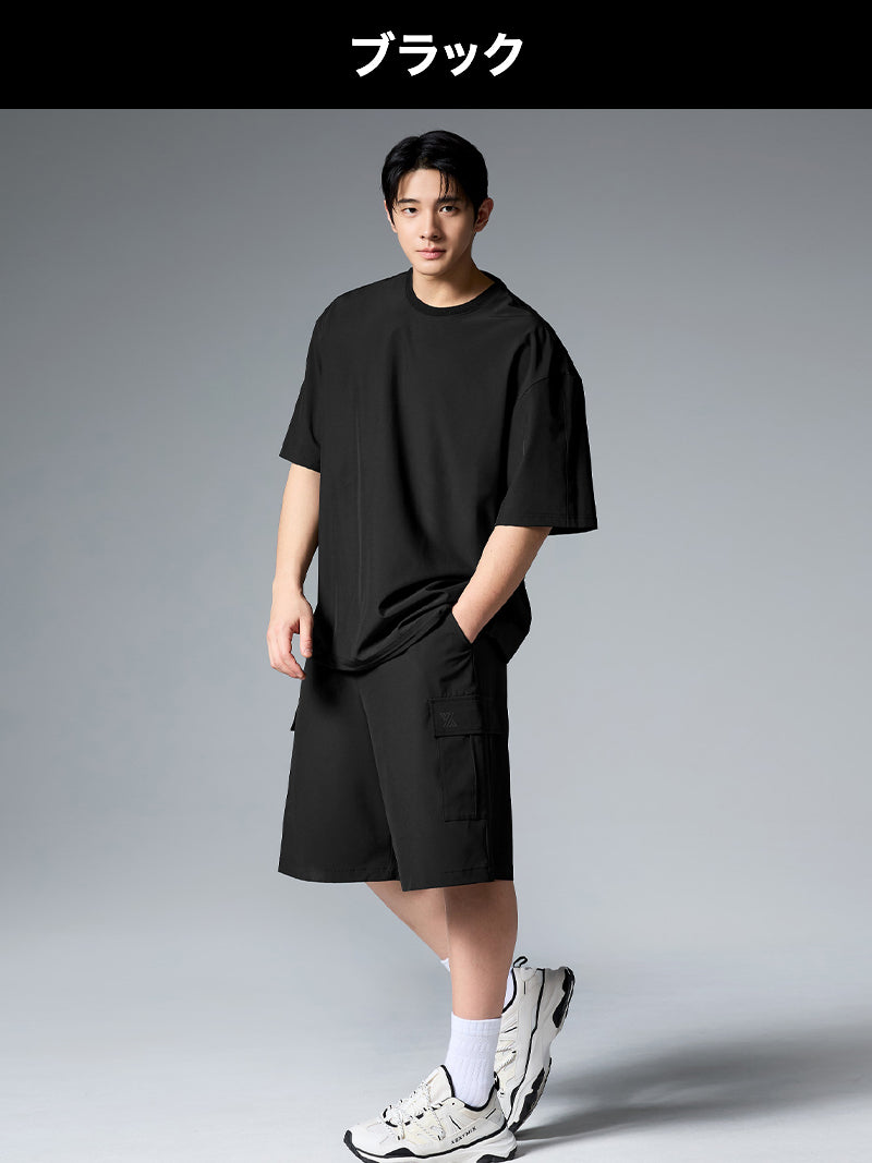 【MENS SET】クールリスト 接触冷感・UVカット 半袖 & ショートパンツ