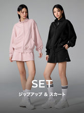 【SET】ソフトコットン ジップアップ & スカート