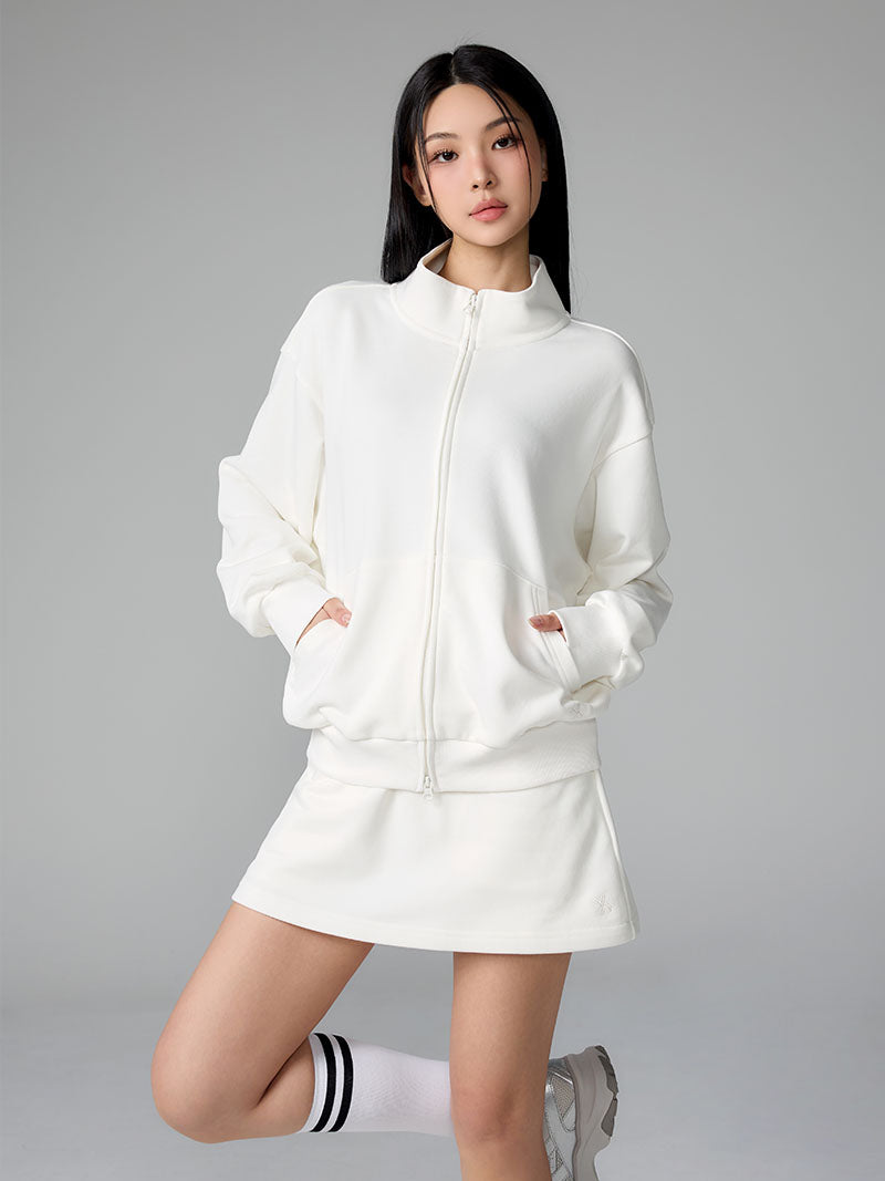 【SET】ソフトコットン ジップアップ & スカート