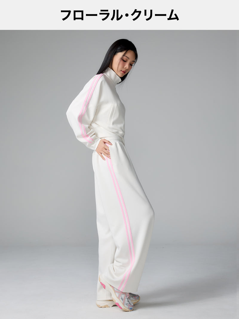 【SET】モア トラックライン ジップアップ & ワイドパンツ