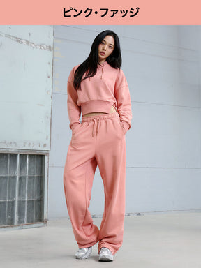 【SET】ソフトタッチ パーカー & ワイドパンツ