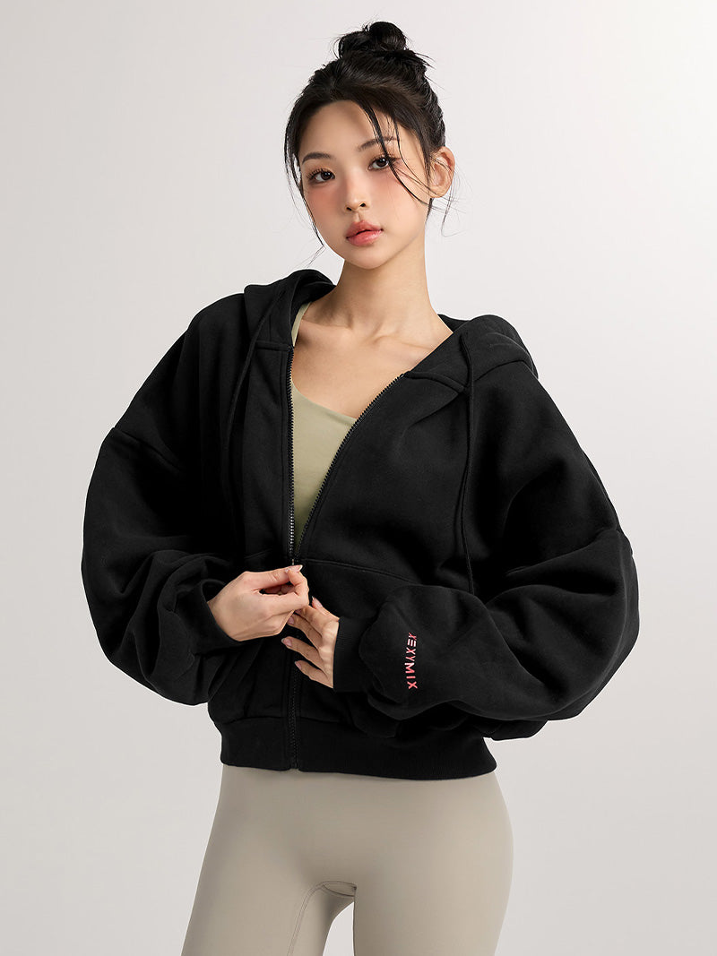 【裏起毛】XA5127N ナッピングフード付きジップアップ