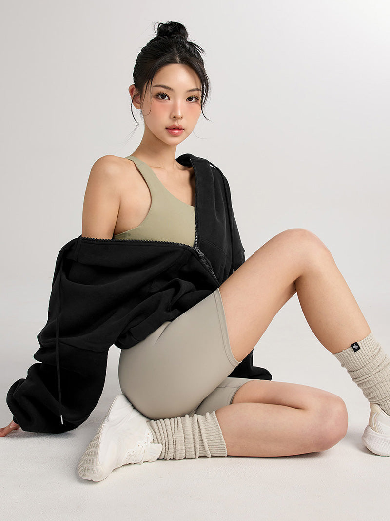 【裏起毛】XA5127N ナッピングフード付きジップアップ