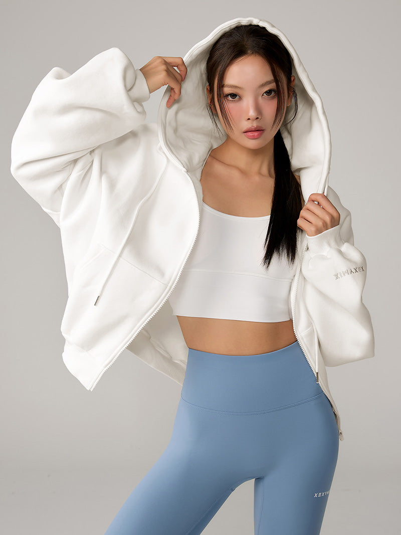 【裏起毛】XA5127N ナッピングフード付きジップアップ