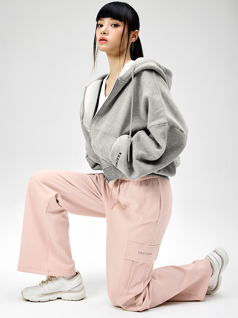 【裏起毛】XA5127N ナッピングフード付きジップアップ