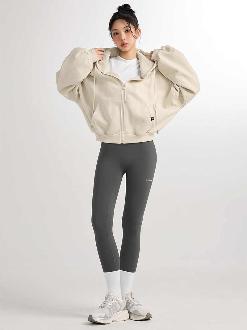 【裏起毛】XA5127N ナッピングフード付きジップアップ